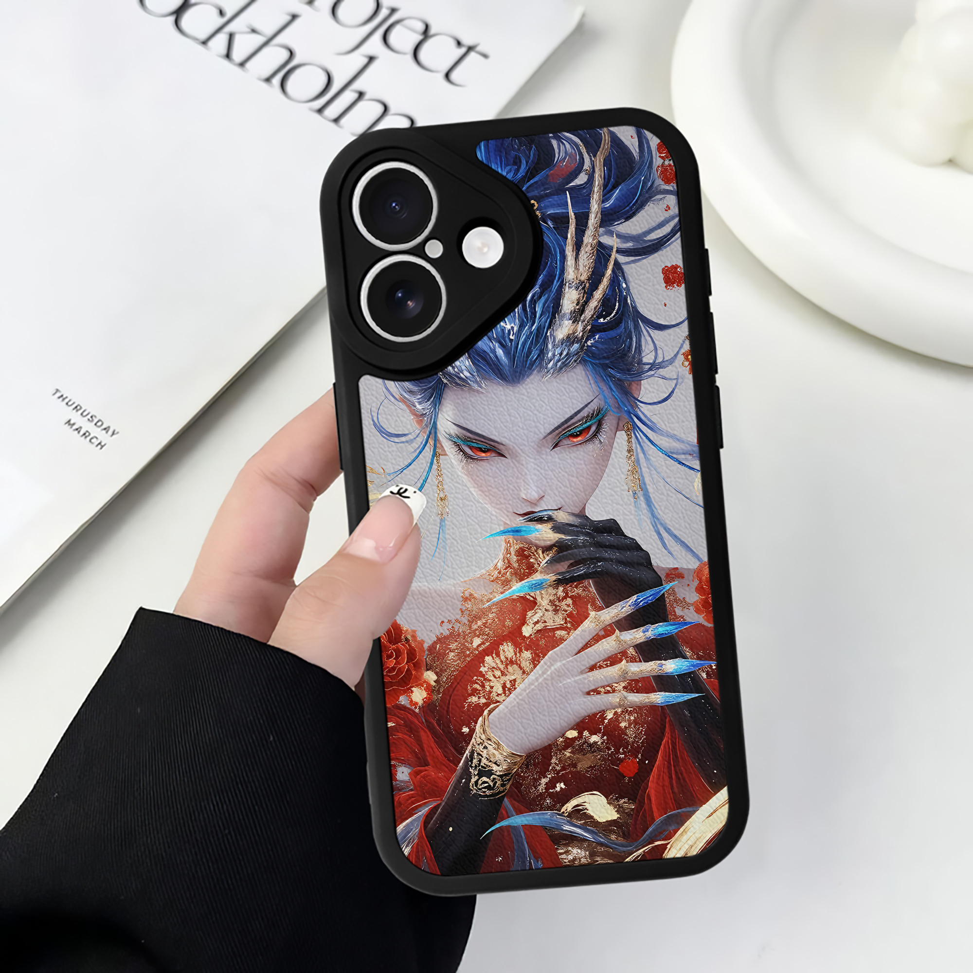 （画像用） Ne Zha 2 ナタ 魔童の大暴れ 【iPhone 16シリーズ対応】シリコンスマホケース（レザー調） 材質：シリコン
